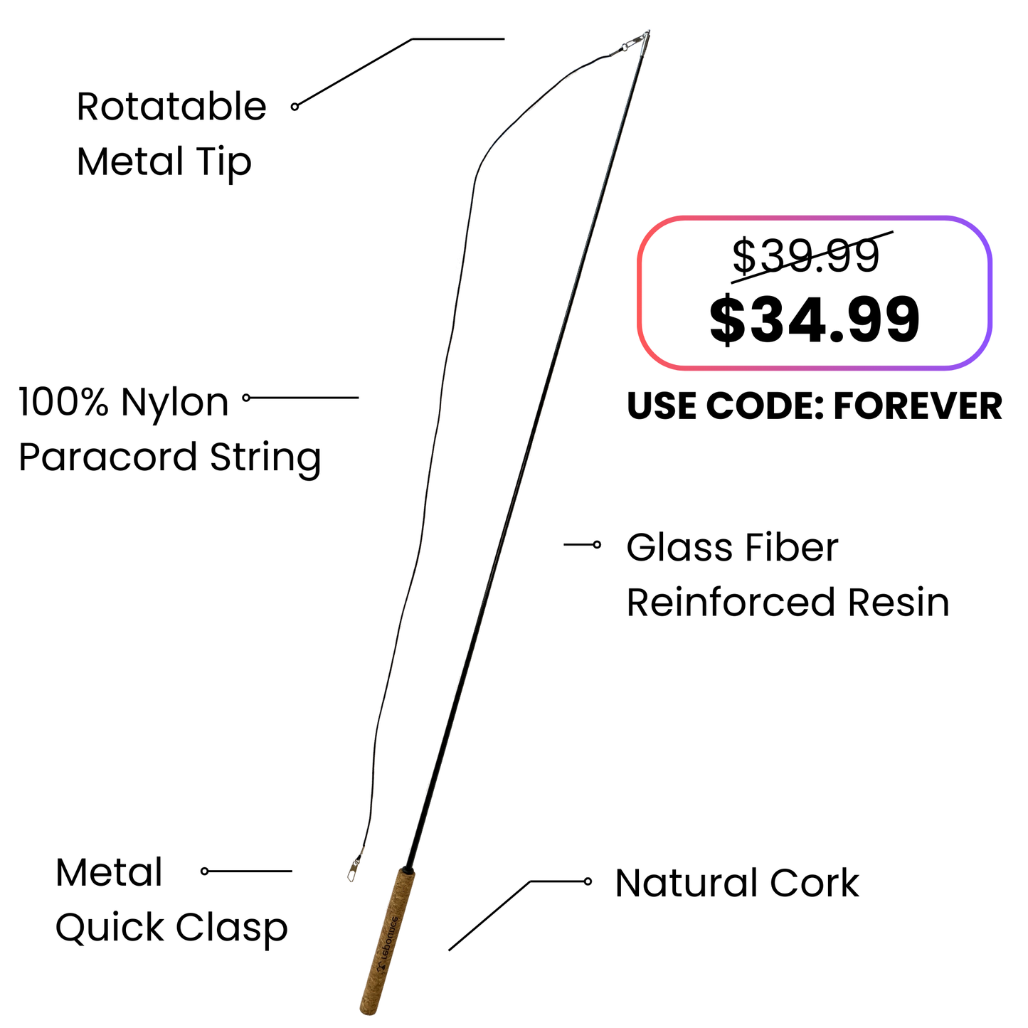 Forever Stick™ - The Unbreakable Cat Wand