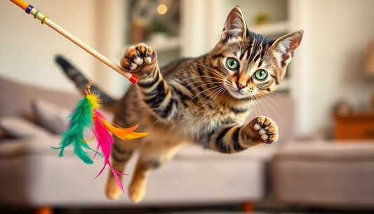 5 Creative Ways to Entertain Your Indoor Cat with a Feather Wand Toy