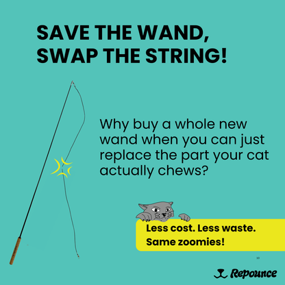 Heavy Chewers Pack Refill Strings - Replacement Strings for the Forever Stick Cat Wand