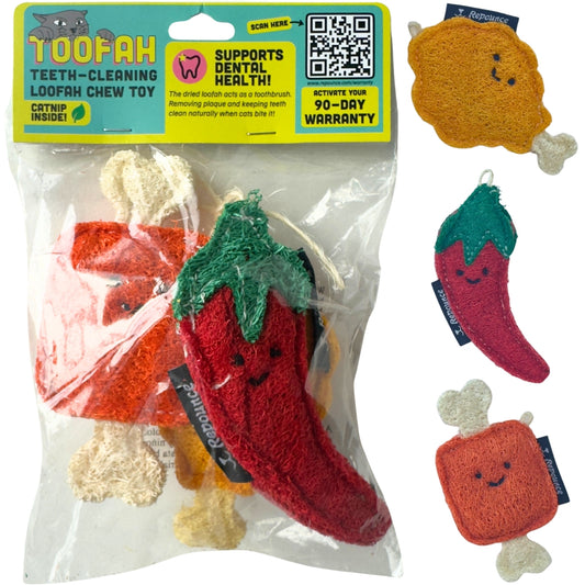 Toofah: Teeth-Cleaning Loofah & Catnip Chew Toy