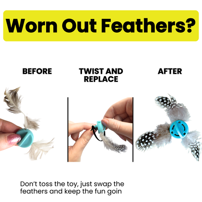 Forever Prey™ - The World's First Refillable Feather Toy