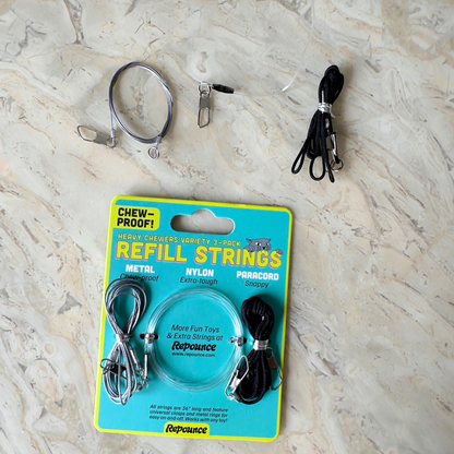 Heavy Chewers Pack Refill Strings - Replacement Strings for the Forever Stick Cat Wand