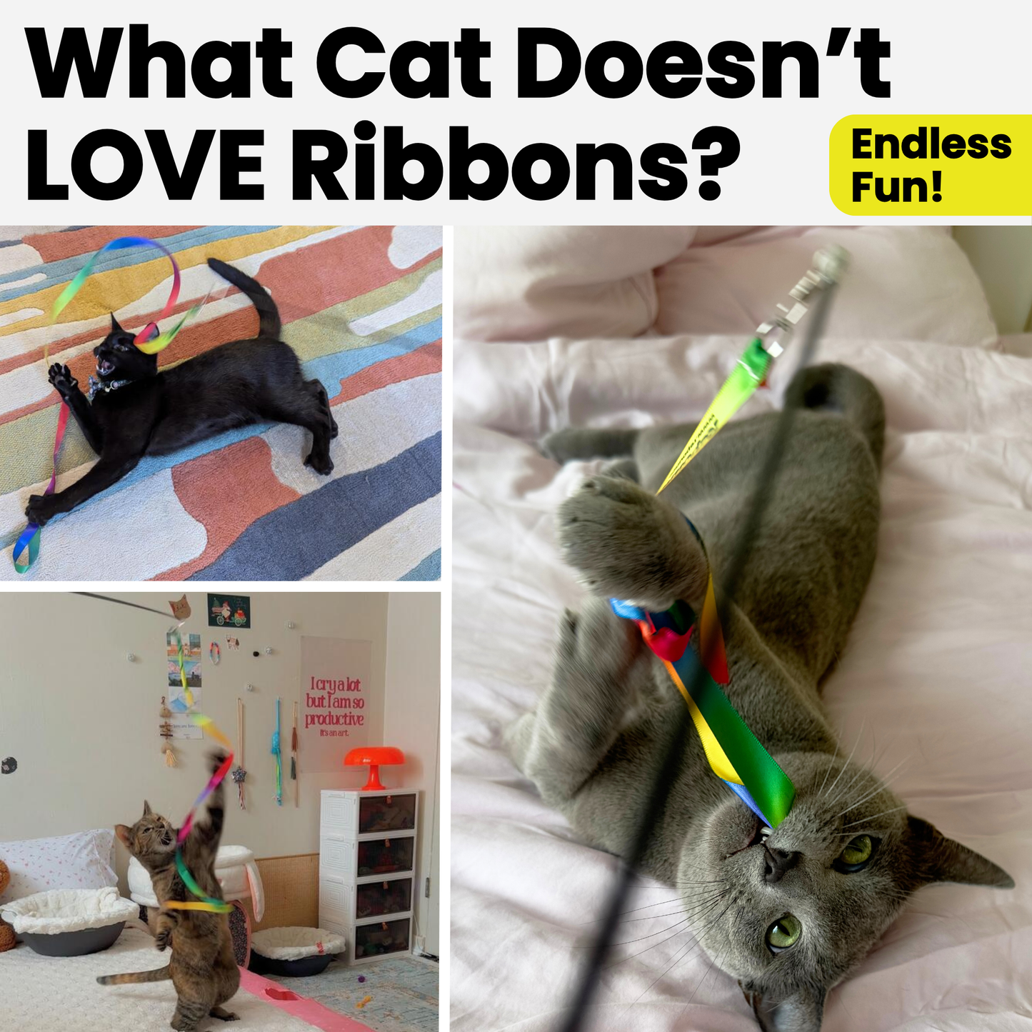 Rainbow Ribbon Toy Attachment