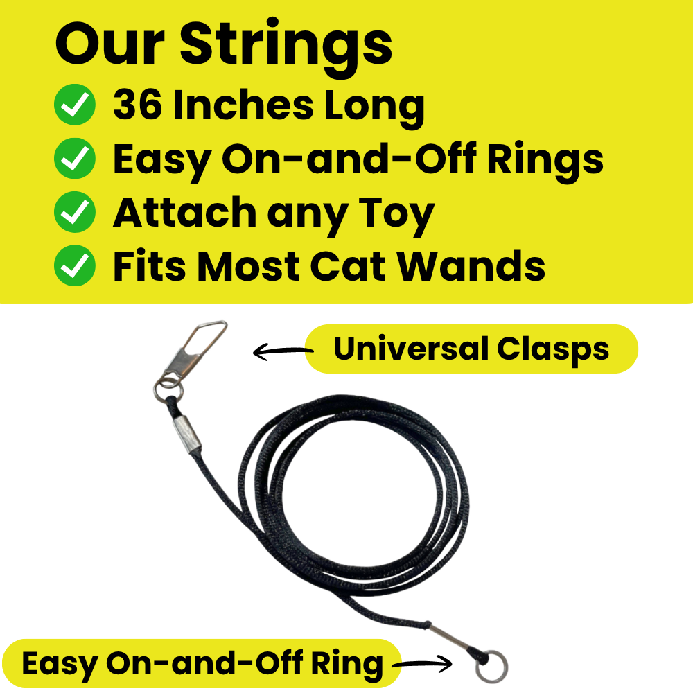 Heavy Chewers Pack Refill Strings - Replacement Strings for the Forever Stick Cat Wand