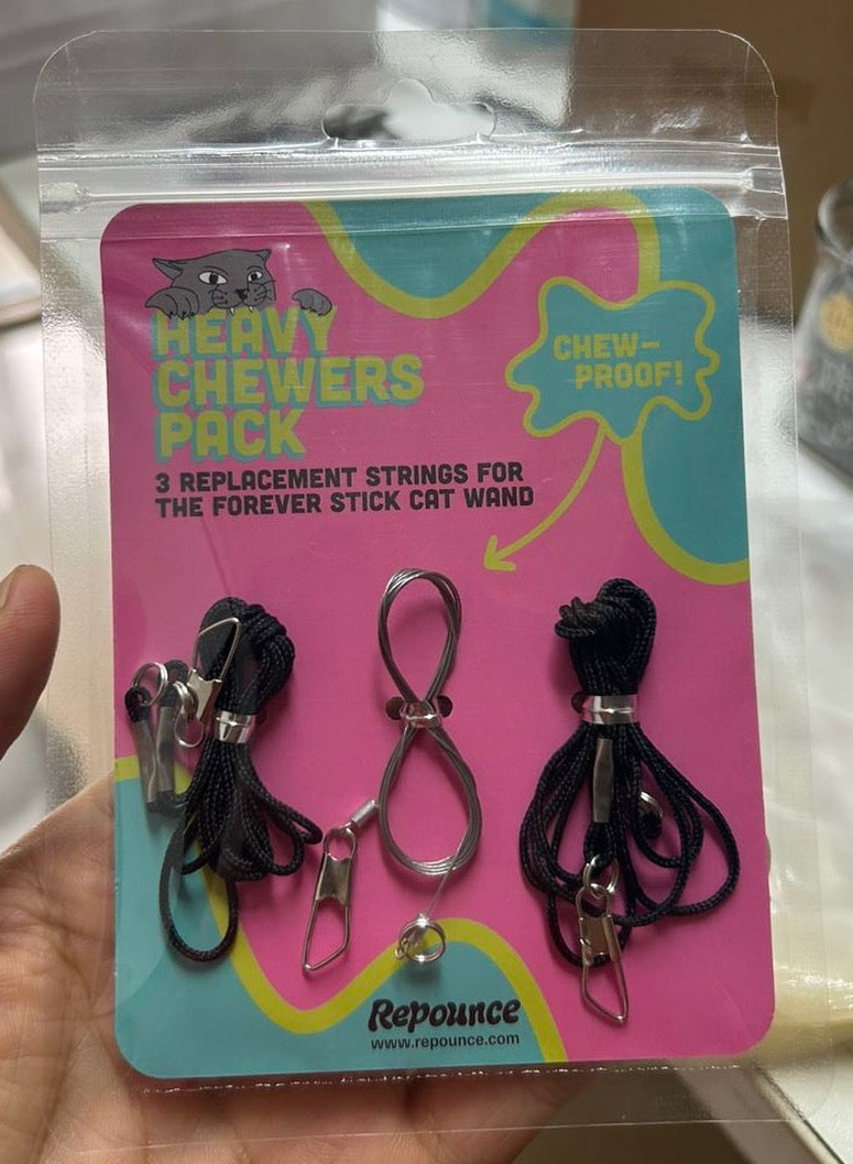 Heavy Chewers Pack - Replacement Strings for the Forever Stick Cat Wand