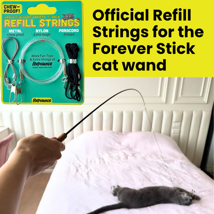Heavy Chewers Pack Refill Strings - Replacement Strings for the Forever Stick Cat Wand