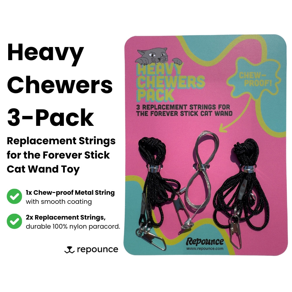 Heavy Chewers Pack - Replacement Strings for the Forever Stick Cat Wand