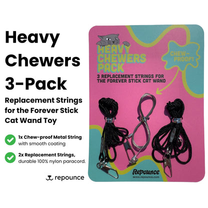 Heavy Chewers Pack - Replacement Strings for the Forever Stick Cat Wand