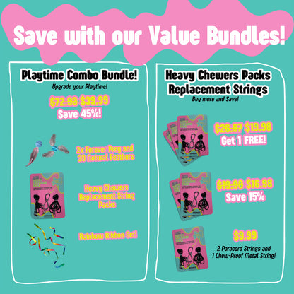 Heavy Chewers Pack - Replacement Strings for the Forever Stick Cat Wand